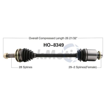Surtrack Axle Cv Axle Shaft, Ho-8349 HO-8349